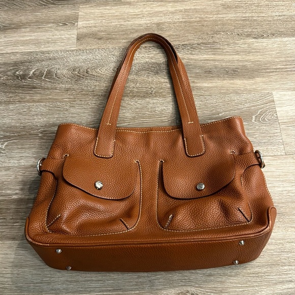 Lancel camel leather tote bag purse - Picture 1 of 13